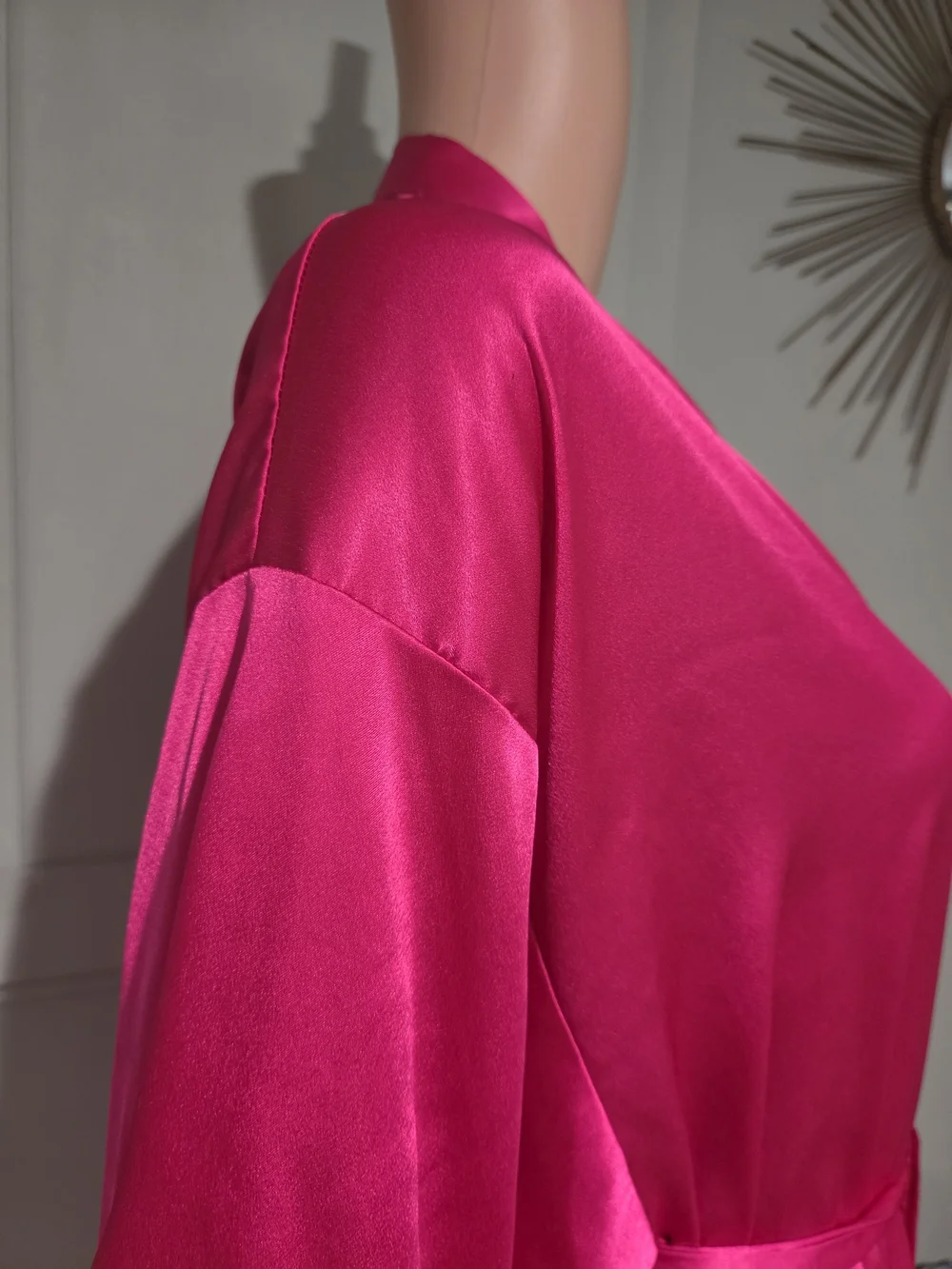 Victoria’s Secret Vintage Hot Pink Satin Kimono Robe One Size
